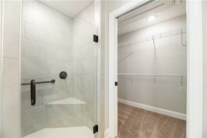 Bathroom and closet of Glennshire townhome